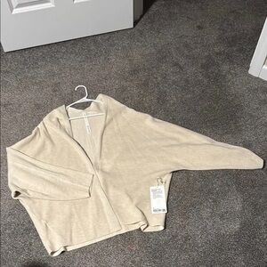 Lululemon Cream Cozy Knit Boxy Cardigan Sweater